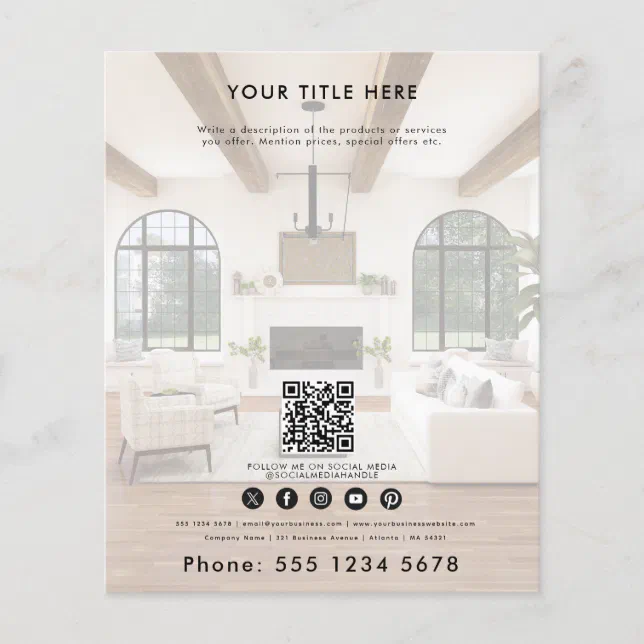 Business Promotional Full Photo Opaque Overlay Flyer | Zazzle