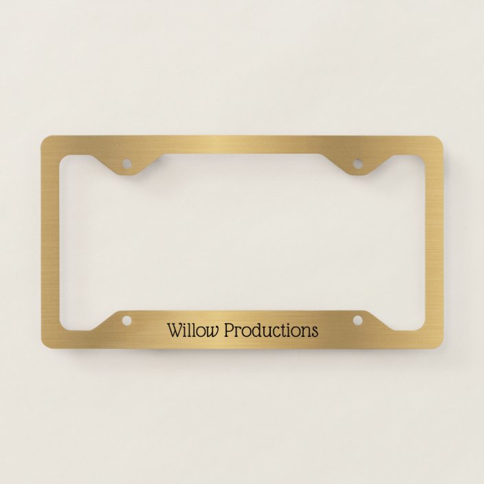 Business Promotional Gold License Plate Frame