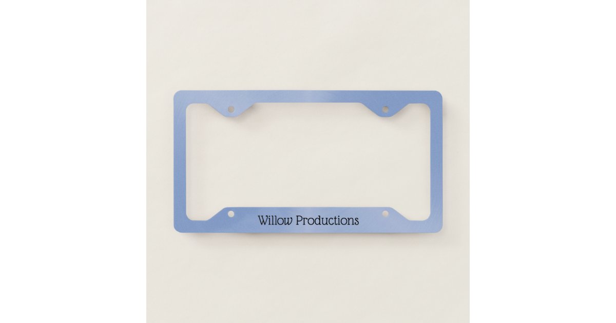 Business Promotional Light Blue License Plate Frame Zazzle