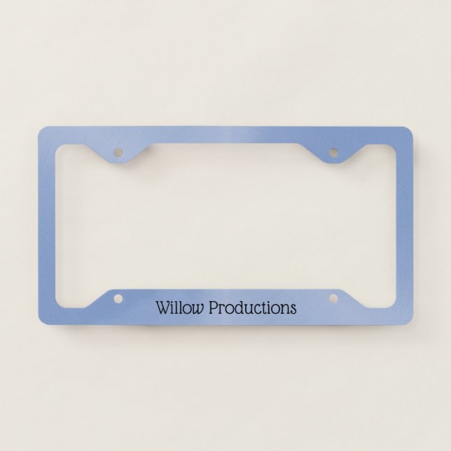 Business Promotional Light Blue License Plate Frame (Front)