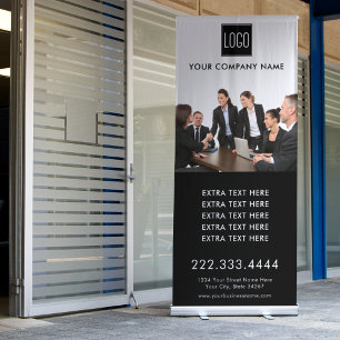 Business Promotional Logo Photo Retractable Banner