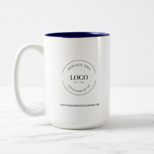 Business promotional logo website Personalized Two-Tone Coffee Mug