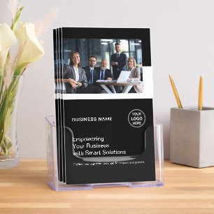 Business Promotional Marketing Black Tri-Fold Brochure