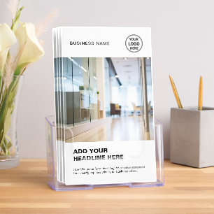 Business Promotional Marketing White Tri-Fold Brochure