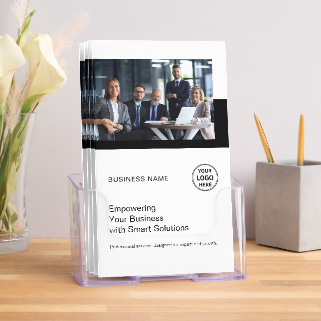 Business Promotional Marketing White Tri-Fold Brochure (Insitu)