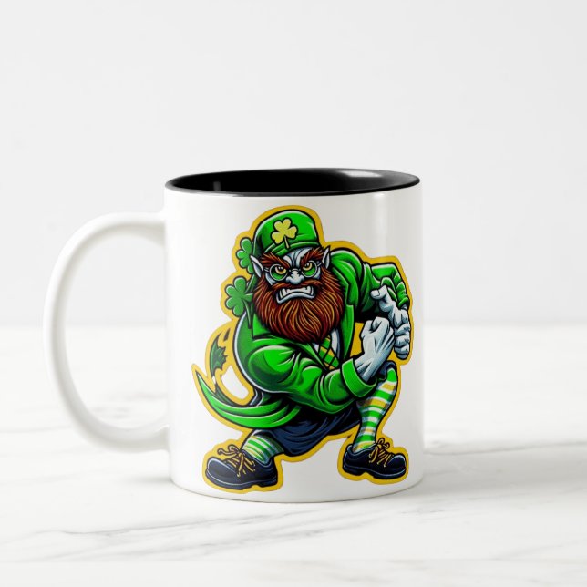 Business Promotional Personalized Logo Two-Tone  Coffee Mug (Left)