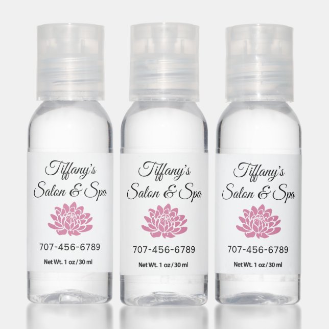Business Promotional Pink  Lotus Flower Hand Sanitizer (Set)