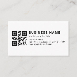 Business Promotional QR Code Enclosure Card