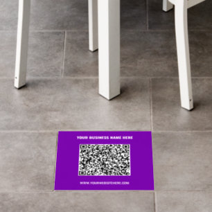 Business Promotional QR Code Floor Decals Template
