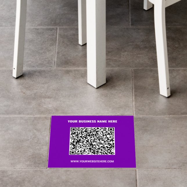 Business Promotional QR Code Floor Decals Template (Restaurant)