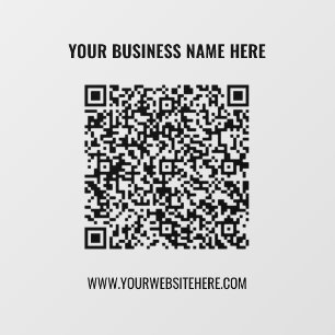 Business Promotional QR Code Wall Decal Template