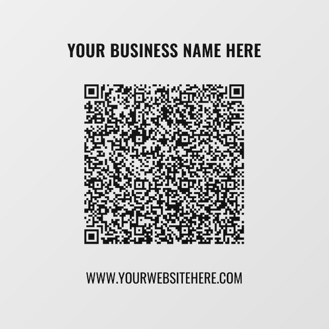 Business Promotional QR Code Wall Decal Template (Front)