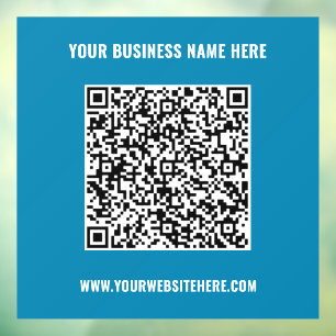 Business Promotional QR Code Window Cling Template