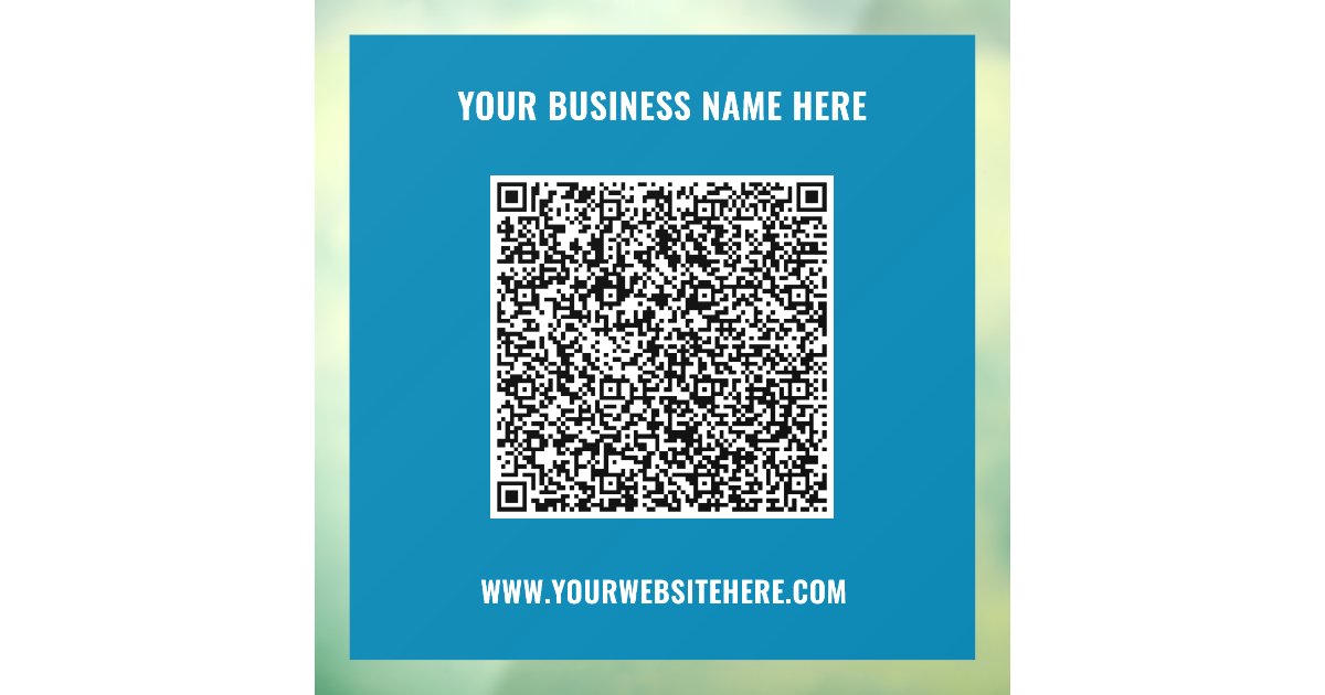 Business Promotional QR Code Window Cling Template | Zazzle
