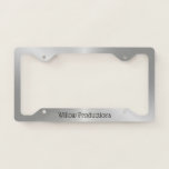 Business Promotional Silver License Plate Frame<br><div class="desc">Business License Plate Frame that can be used as a Promotional Business Marketing tool for a Company,  Office or Corporation.</div>