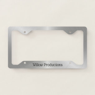 Business Promotional Silver License Plate Frame