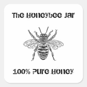 Business Promotional Stickers - The Honeybee Jar