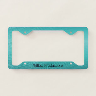 Business Promotional Teal License Plate Frame