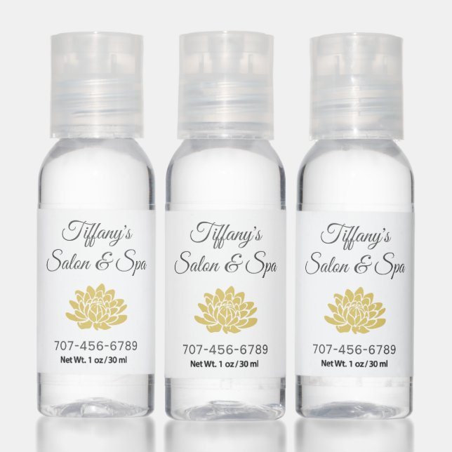Business Promotional Yellow Lotus Flower Hand Sanitizer (Set)