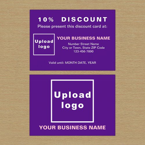 Business Purple Discount Card