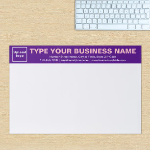 Business Purple Heading Large Tearaway Paper Pad
