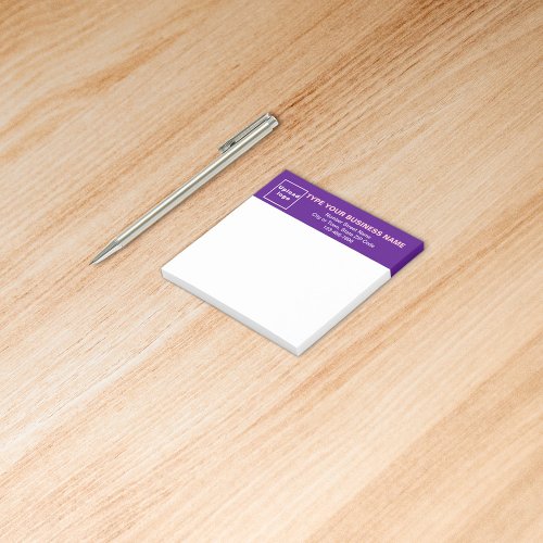 Business Purple Heading White Square post it note