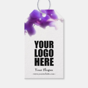 Business Purple Orchid Floral Gift Tags