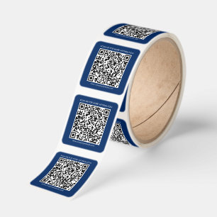Business QR Code and Company Website Any Color Square Sticker