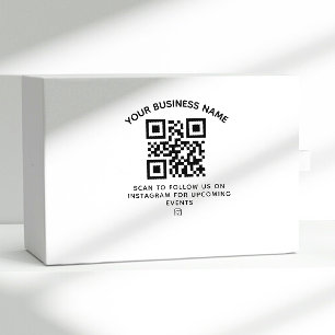 Business QR code and custom text round Sticker Rubber Stamp