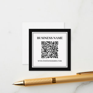 Business QR code   Black & White Enclosure Card
