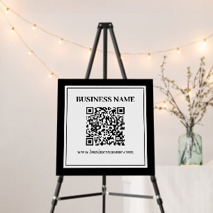 Business QR code   Black & White Foam Board