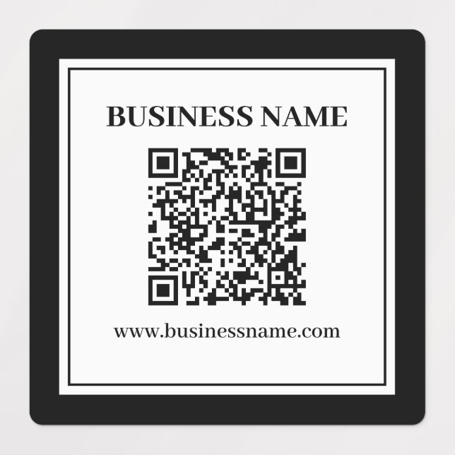 Business QR code | Black & White Labels (Design 1)