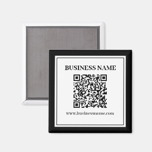 Business QR code Black & White Magnet