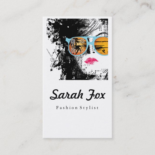 Business QR Code Card, 3.5"x2.0", 100pack Business Card (Front)