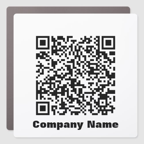Business QR Code Company Name Text Template Car Magnet