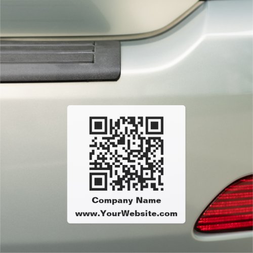Business QR Code Company Name Website Template Car Magnet