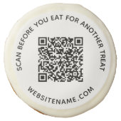 Business QR Code Custom Text Sugar Cookie (Front)