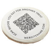 Business QR Code Custom Text Sugar Cookie (Angled)