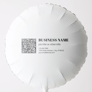 Business QR code & Editable Retro-Modern Text Balloon