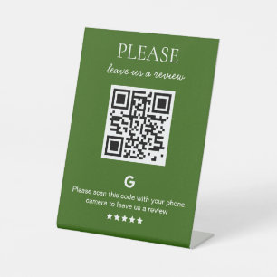 Business QR code Google Review Pedestal Sign