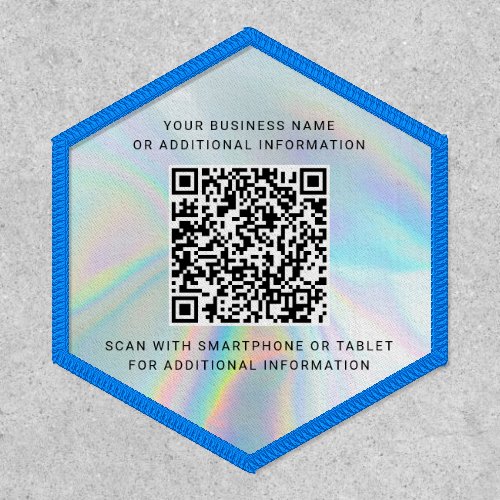 Business QR Code Holographic Website Address Patch