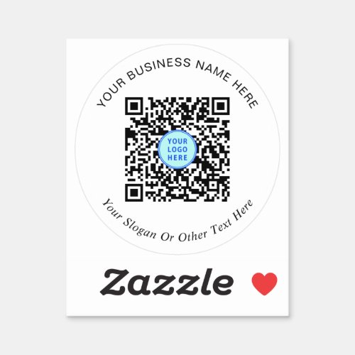 Business QR Code Logo Promotional Sticker