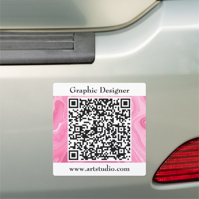 Business QR Code Marketing Promotional  Car Magnet (In Situ)