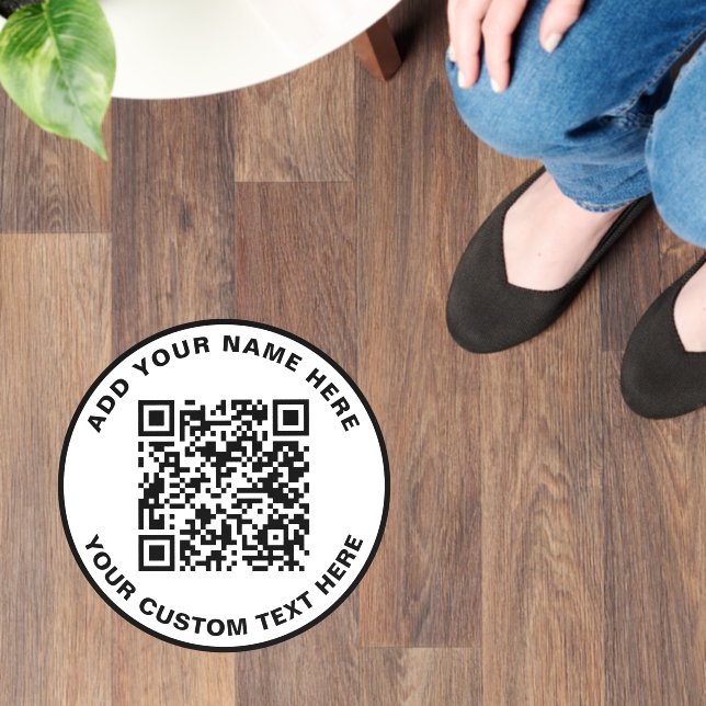 Business QR Code or Logo Circle Floor Decals (Floor)