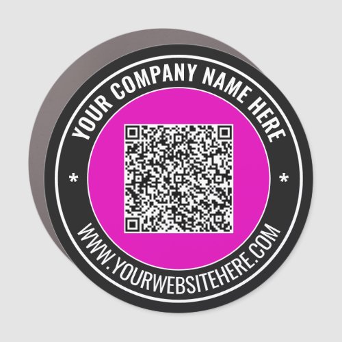 Business QR Code Promotional Car Magnet Example