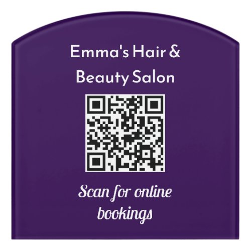 Business QR Code Promotional Custom Beauty Salon Door Sign