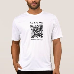 Business  QR Code Scan Me Mens Double Sided Print T-Shirt