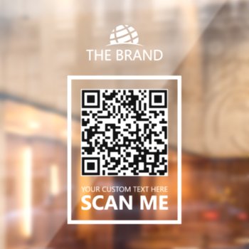 Business Qr-code Scan Me  Window Cling by J32Design at Zazzle