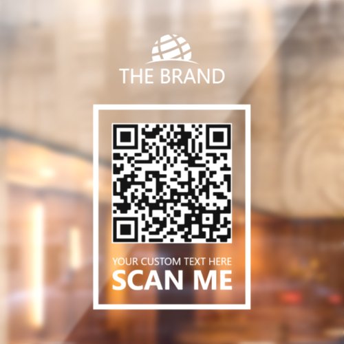 Business QR_Code Scan Me  Window Cling