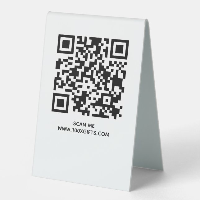 BUSINESS QR CODE SIGN - USE FREE GENERATOR HERE (Front)